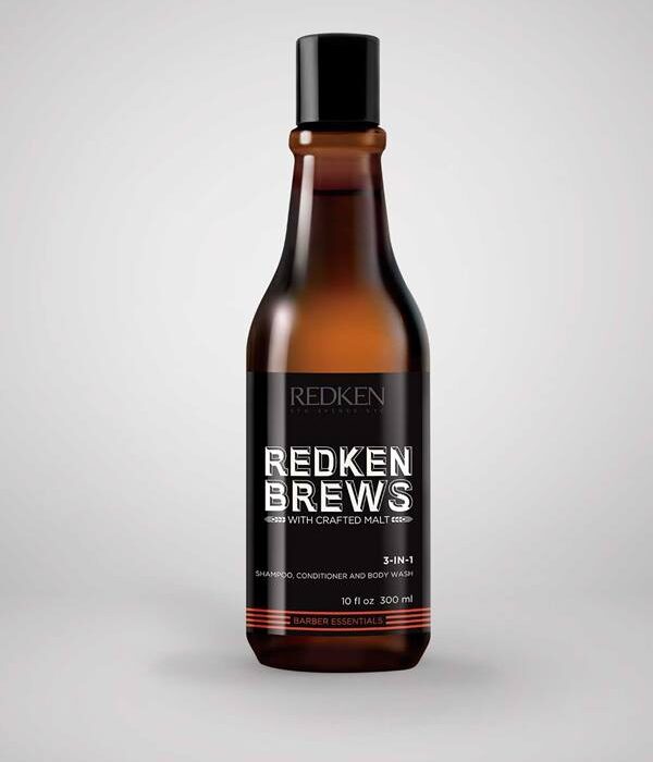 REDKEN BREWS 3-IN-1 SHAMPOO, CONDITIONER & BODY WASH